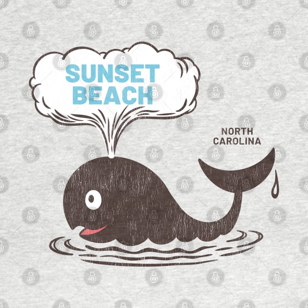 Sunset Beach, NC Summertime Vacationing Whale Spout by Contentarama